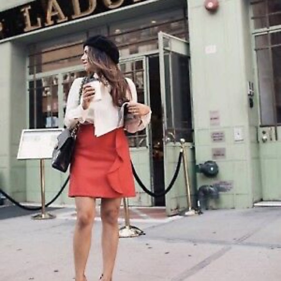 J. Crew • Coral Wool Mini Skirt - Picture 11 of 11